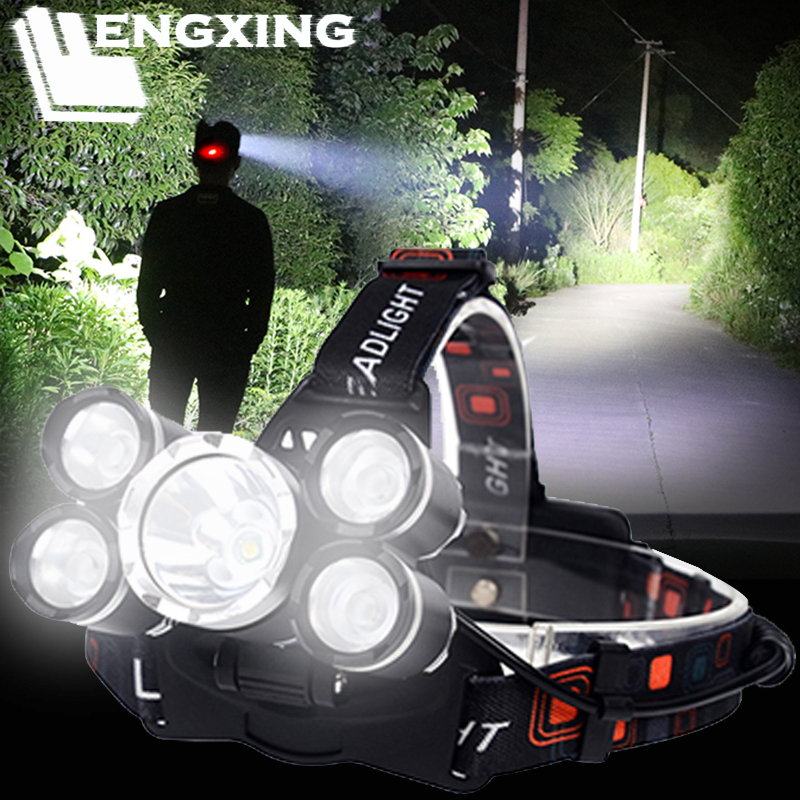 Most Powerful Headlight headlamp 5LED T6 Head Lamp waterproof