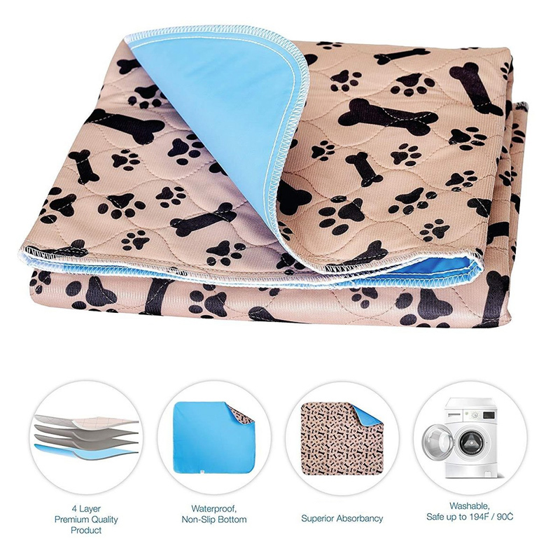 Reusable Dog Diaper Mat Waterproof Absorbent Pet Pee Pads Washable