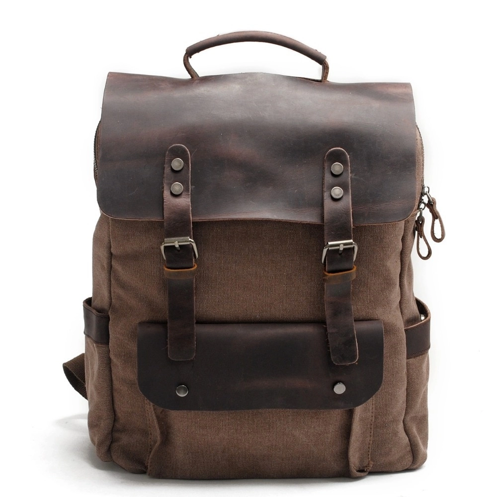 Men's vintage canvas backpack hotsell