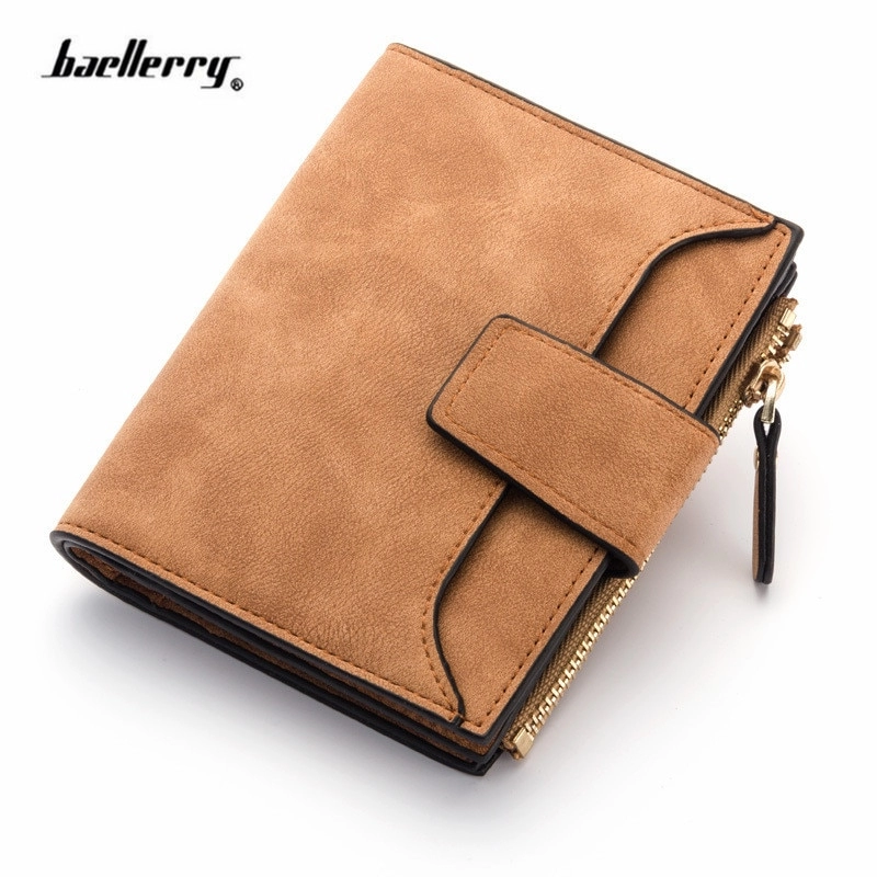 Leather Women Wallet Hasp Small and Slim Coin Pocket Purse Women