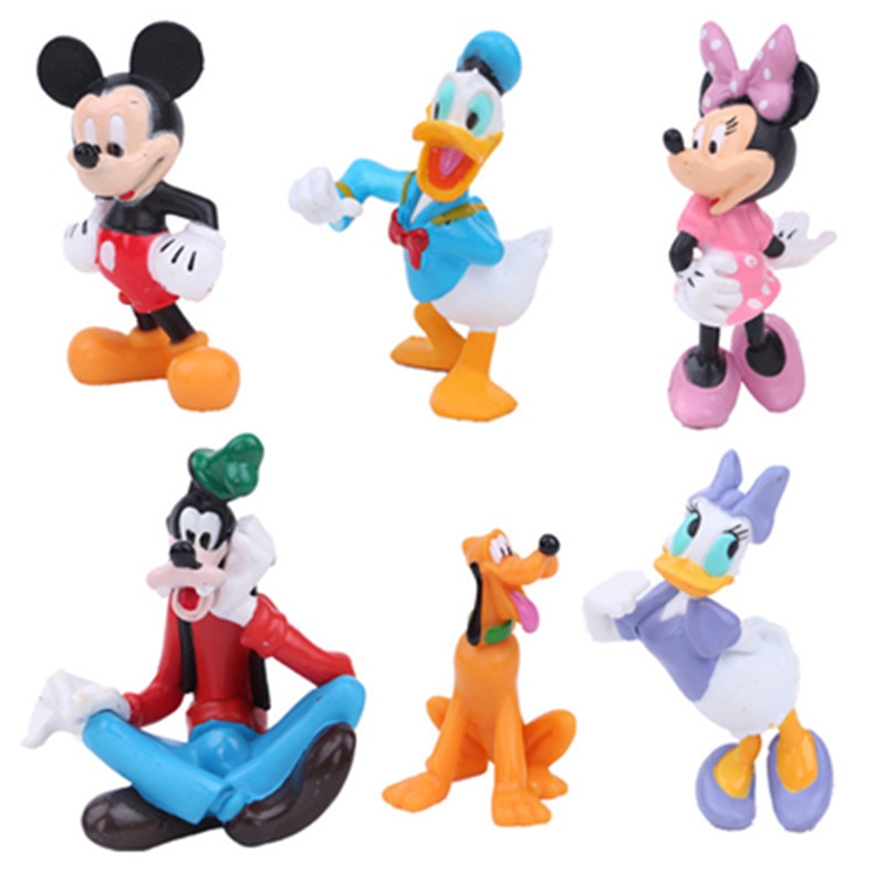 Disney Toys Mickey Mouse Clubhouse Action Figure Toys Cute Mini Mickey ...
