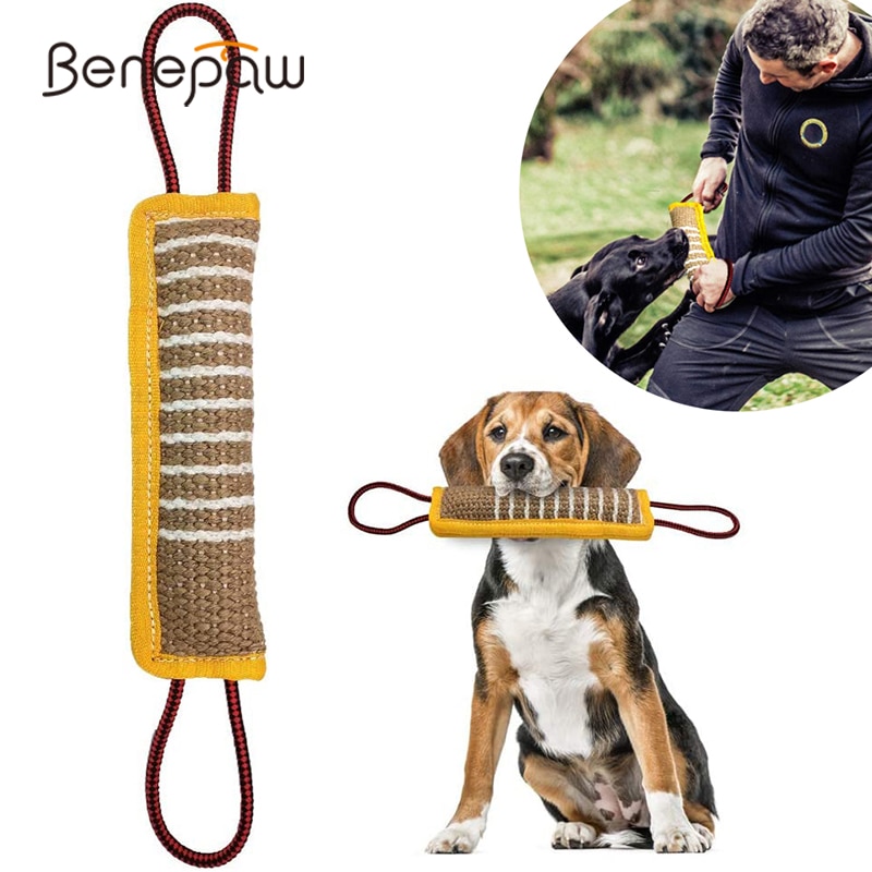 Benepaw Durable Dog Tug Toy 2 Strong Handles Interactive Pet Toys For