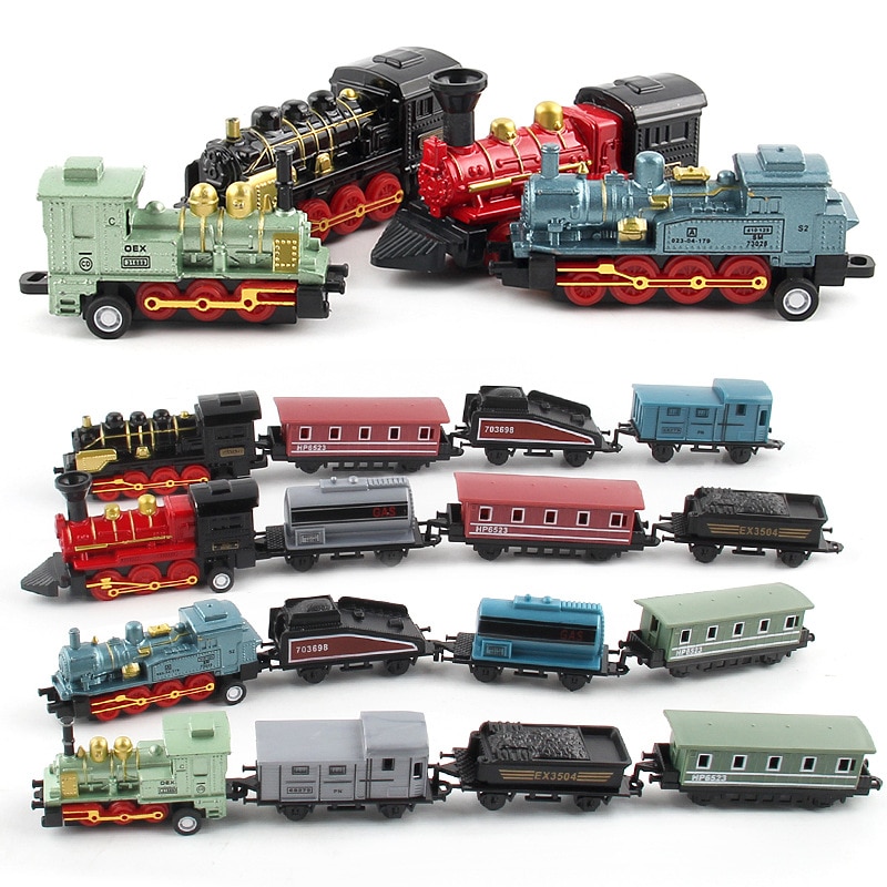 Toy Car Vehicles Retro Steam Train Carrinho De Brinquedo Pull Back ...