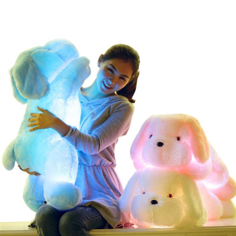 1pc 50cm Creative Light Up LED Teddy Dog Stuffed Animals Luminous Plush Toy