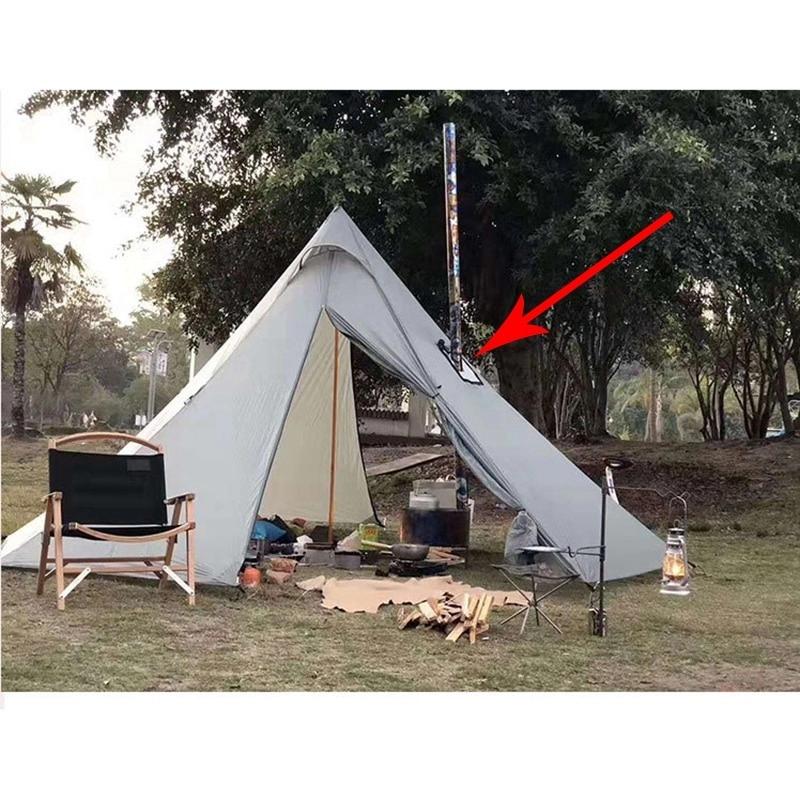 Stove Jack Fire Resistant Pipe Vent Accessory for 4 Seasons Canvas Camping  Bell