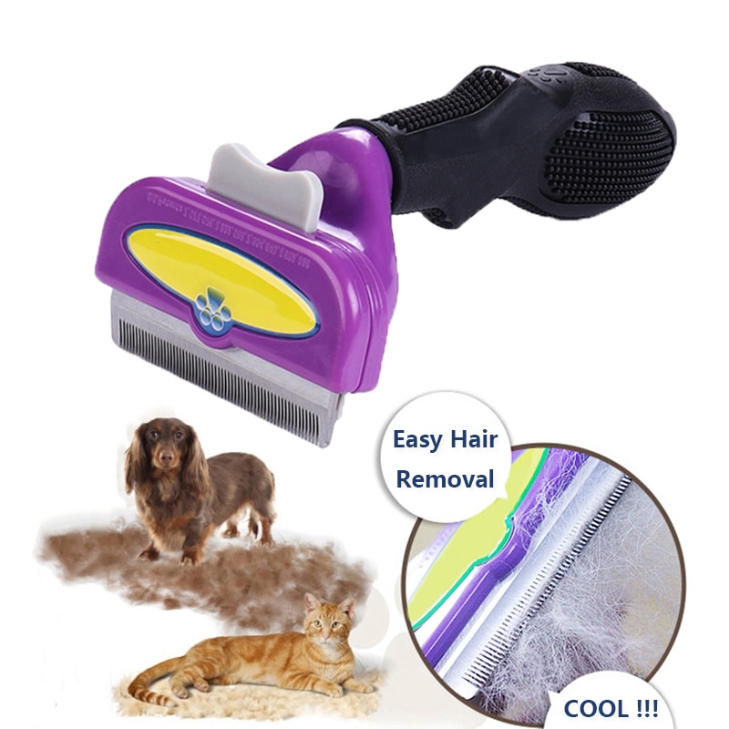 Pet Hair Removal Comb Cats Dog Grooming Comb Puppy Kitten Hair Shedding ...