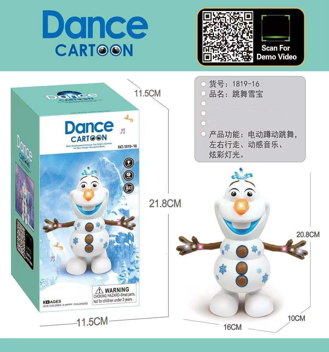 Dancing Olaf Snowman Toy Dancing Snowman Music Olaf Robot With Led