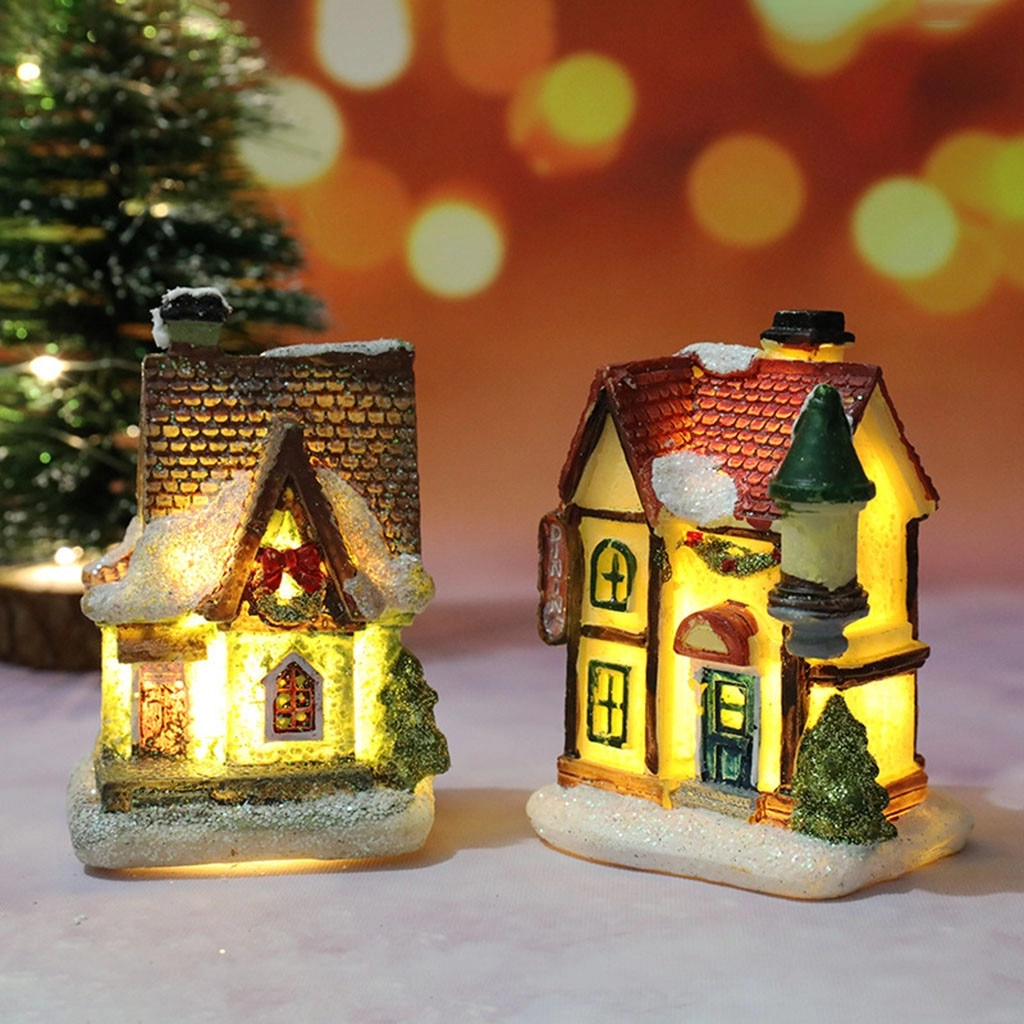 Miniature house with lights on sale