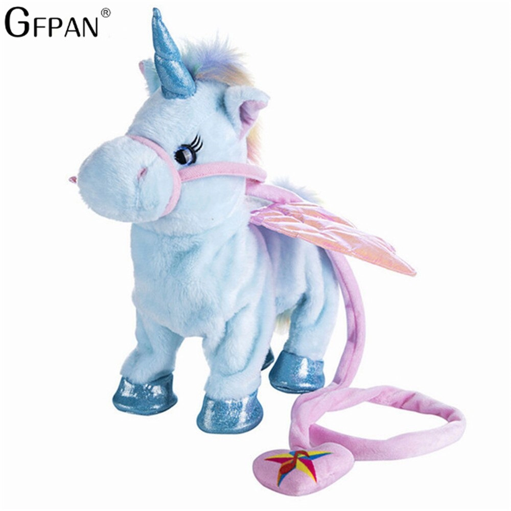 Electric walking unicorn plush toy discount