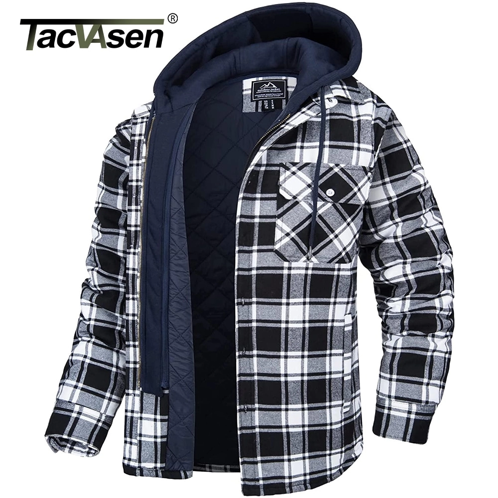 Flannel coat with hood sale