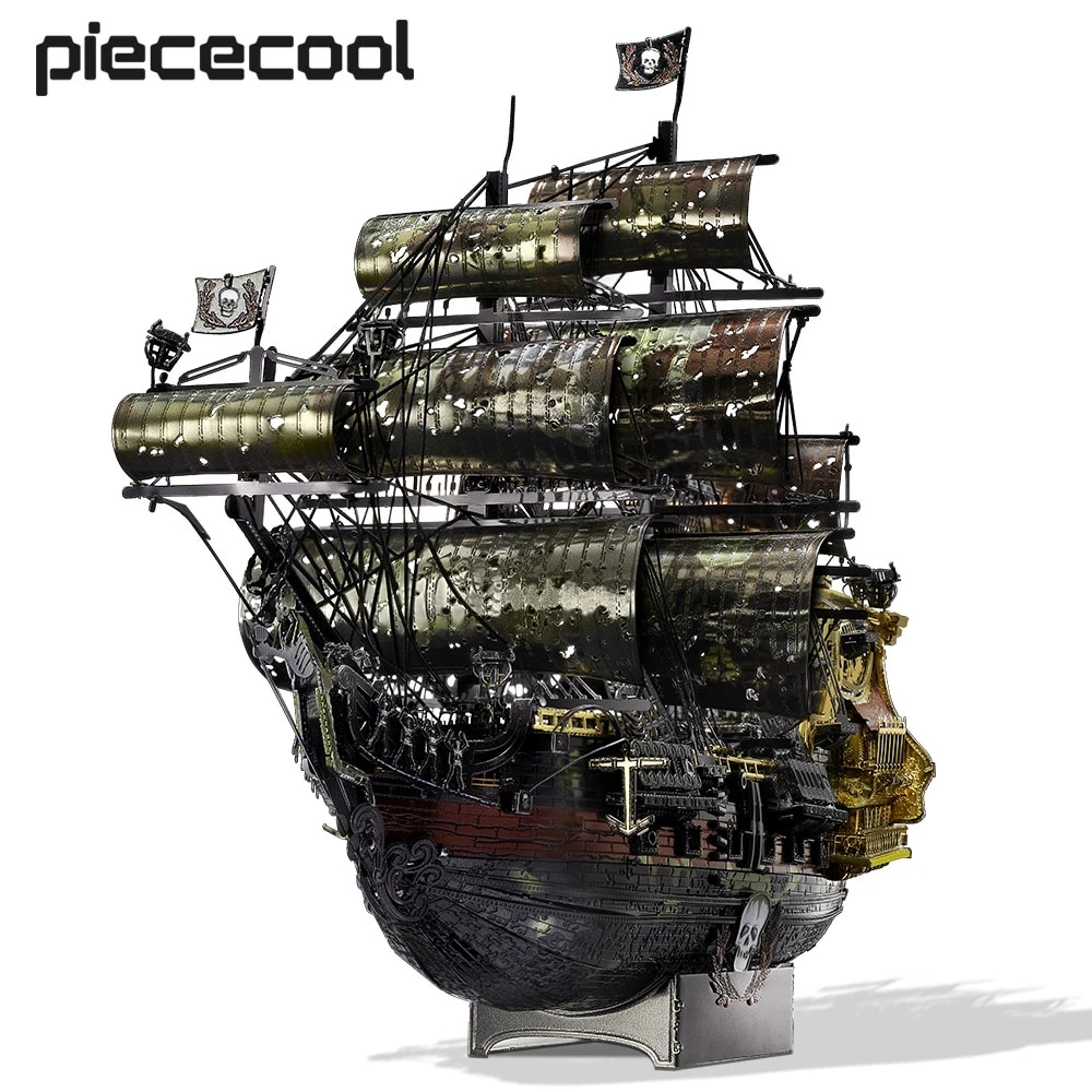 Piececool Modello Nave Pirata Mirage - Puzzle 3D Metallo 360 Pezzi Per Adulti - 5