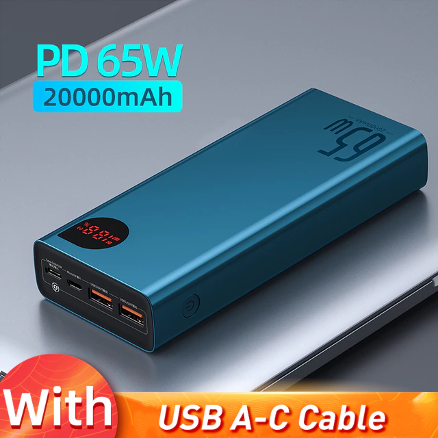Power Bank 65W 30000mAh  Cool gadgets for men, Tech gifts for
