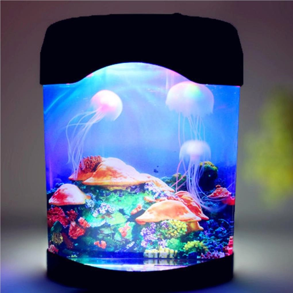 Jellyfish Lamp LED Color Changing Aquarium Night Light Bedside