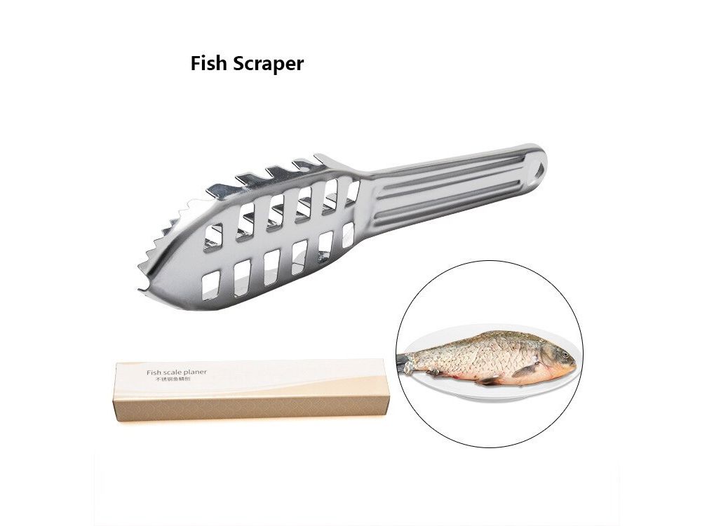 Stainless Steel Scales Scraper Planing Fish Scale Peeler Multi Function Fish  Scraping Scales