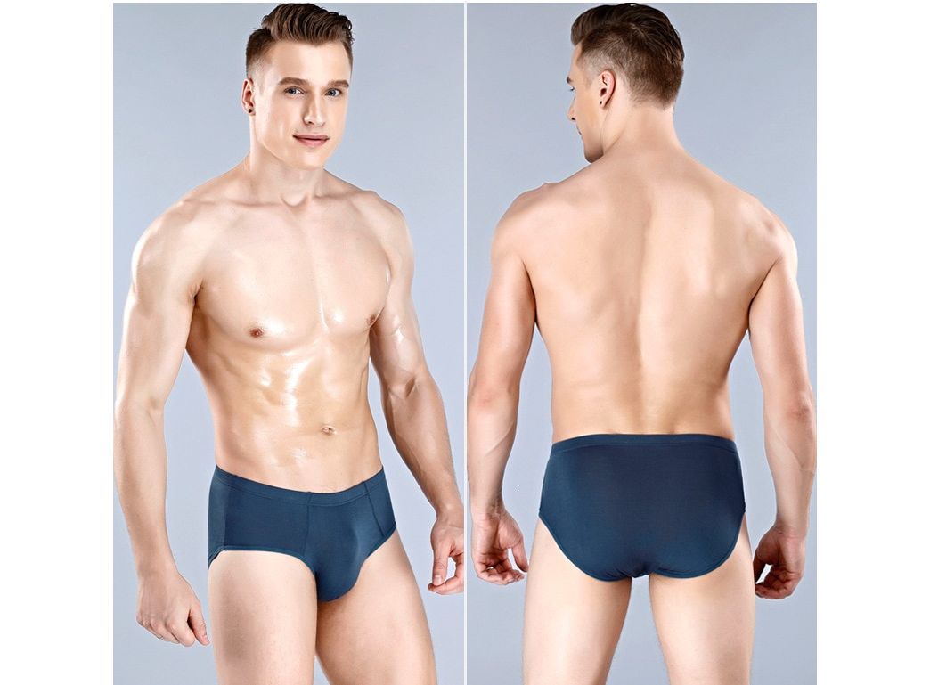 Breathable Bamboo Fiber Men Underwear for Big Penis Scrotum Pouch Panties 