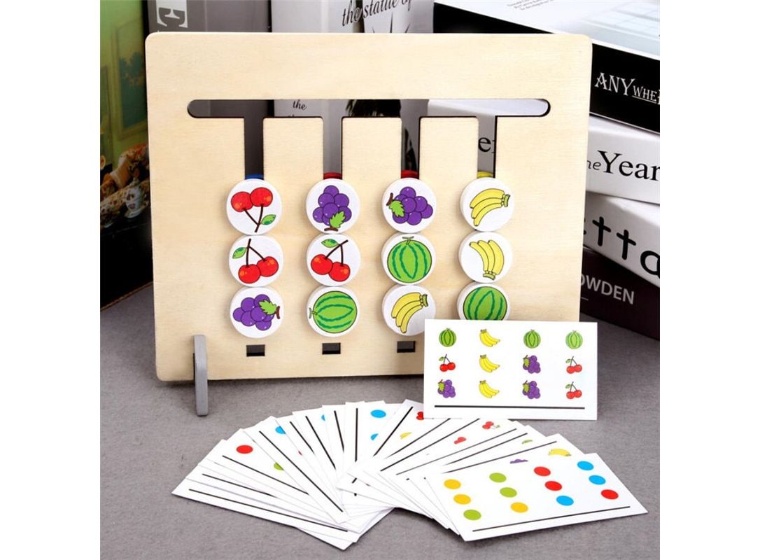 Montessori Toy, Colors and Fruits Matching Game, Educational