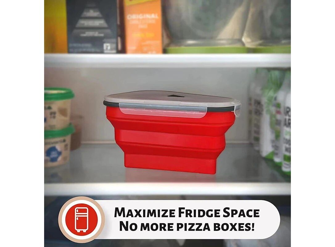 Folding Pizza Slice Storage Box Silicone Outdoor Pizza Preserving Box  Sandwich Boxes For Keeping Pizza And Sandwiches Keep Fresh - AliExpress