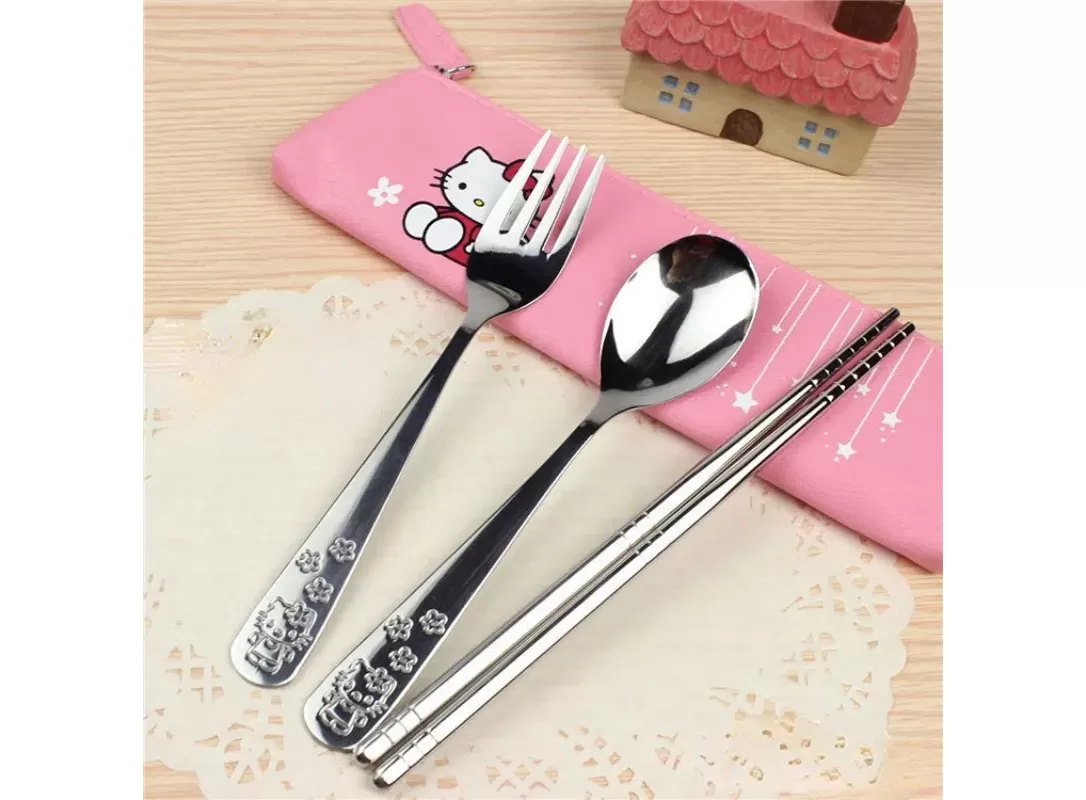 Portable Travel Silverware Set with Case, Reusable Camping Eating Utensils  Set, Stainless Steel Cutlery Set for 1, Knife Fork Spoon Chopsticks (9