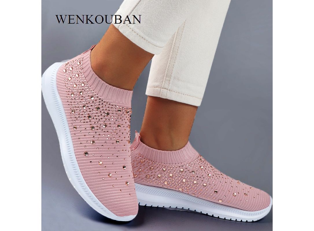 Sparkle Rhinestone Sneakers for Women Bling Sneakers Rhinestone Sneakers  White Shoe Glitter Fashion Bedazzled Rhinestones Platform Tennis Shoes  Bride Sequin Wedding and Party Trendy Shoe | SHEIN