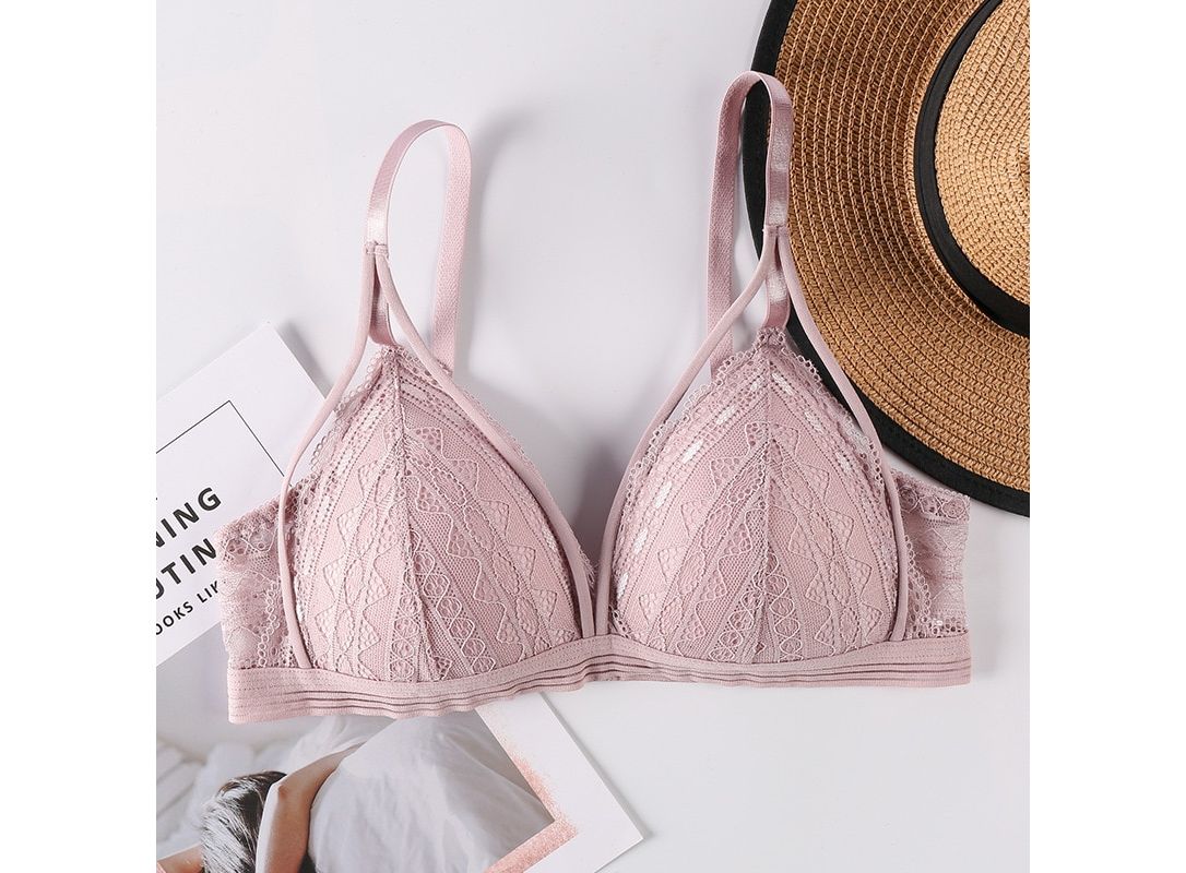 Floral Lace Bras for Women Sexy Lingerie Beauty Back Deep V Lace