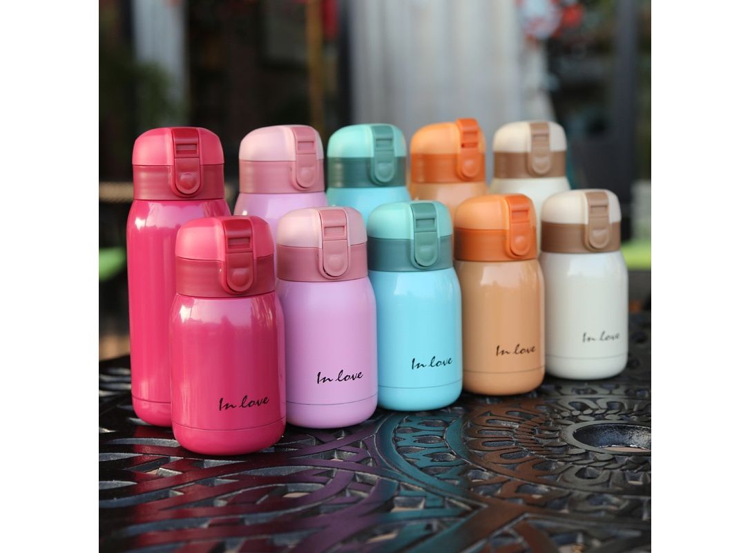  Thermos Cup 200ml/360ml Cute Candy Mini Thermos Cup Kids  Cartoon Hot Water Bottle Stainless Steel Thermal Coffee Mug Vacuum flask  insulated Thermos Mug (Capacity : 360ML, Color : 1): Home 