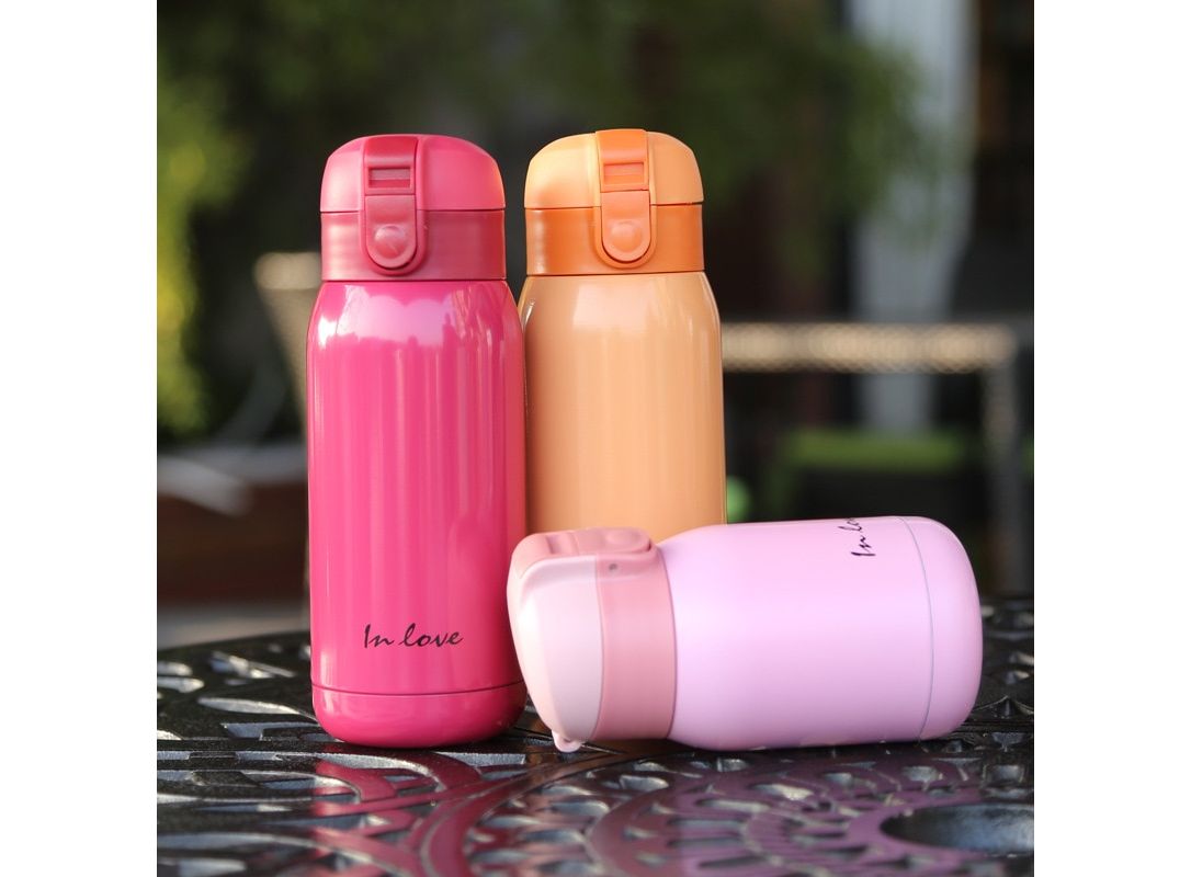 200ml/360ml Cute Candy Mini Thermos Cup Kids Cartoon Hot Water Bottle  Stainless Steel Thermal Coffee Mug Vacuum Flask Insulated (Capacity :  200ML