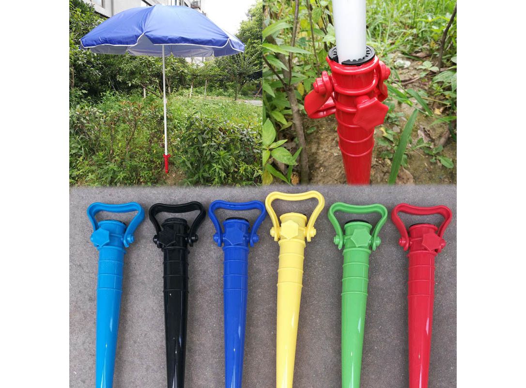 1pc Sun Beach Fishing Stand Rain Gear Garden Patio Parasol Ground Anchor  Spike Umbrella Stretch Stand