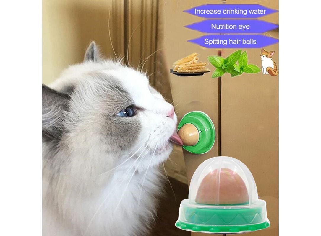 ULTECHNOVO Catnip Licking Balls - 10 Pack Cat Treat Snacks With Nutritional Benefits & Fun Toy Features
