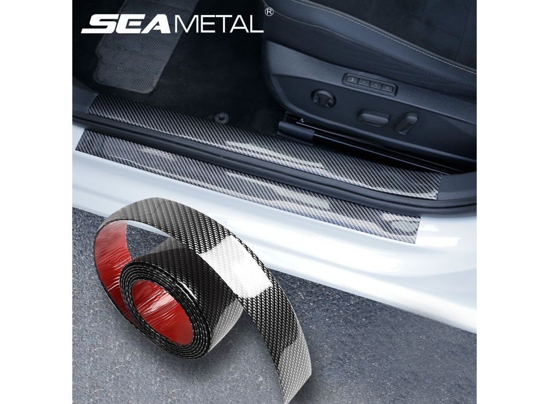 Car Door Sill Sticker Auto Rear Trunk Protector Strip Anti Scratch  Threshold Bumper For All Car Decal Styling Car Protector Sticker(1pc)