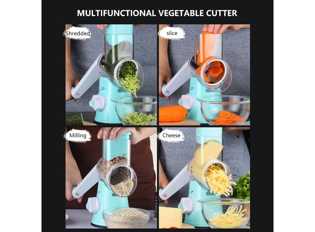 Manual Vegetable Cutter Slicer Multifunctional Round Mandoline