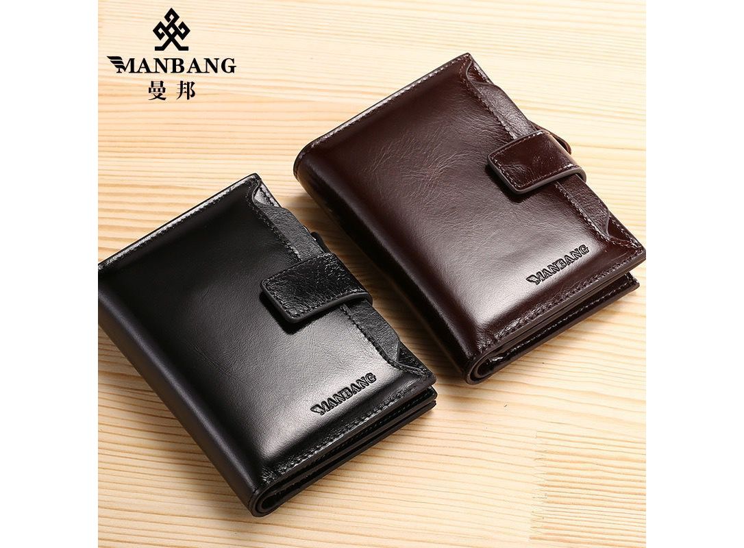 ManBang Genuine Leather Men Wallets Fashion Trifold Wallet Zip Coin Pocket  Purse Cowhide Leather man wallet high quality - Price history & Review |  AliExpress Seller - Manbang Official Store | Alitools.io
