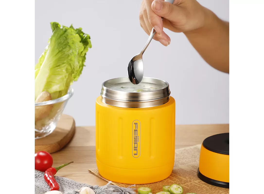 FEIJIAN Thermal Lunch Box Portable Stainless Steel Thermos Multi