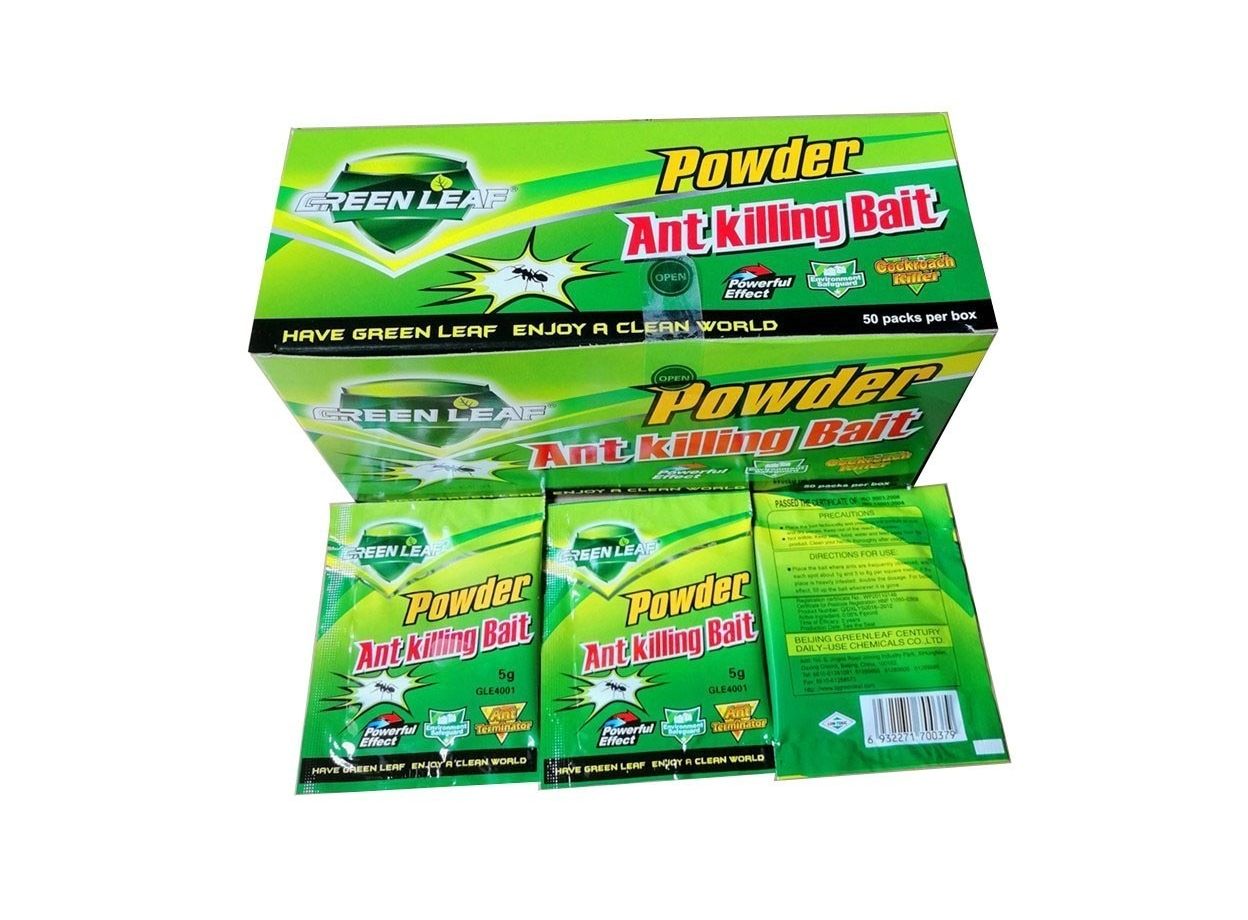 25 Packs/lot Green Leaf Powder Ant Killing Bait Medicine