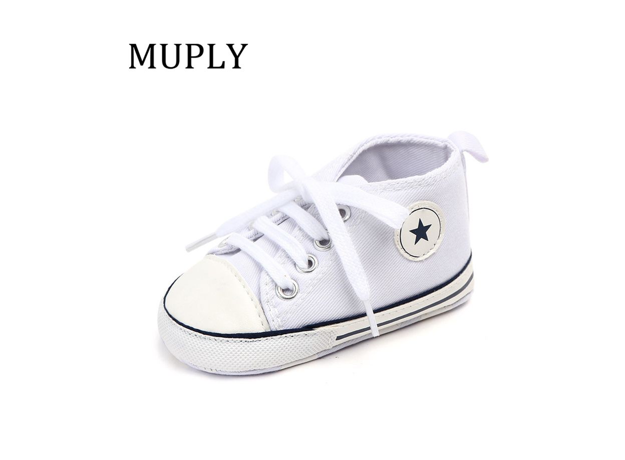 Baby Canvas Classic Sports Sneakers Newborn Baby Boys Girls Print Star