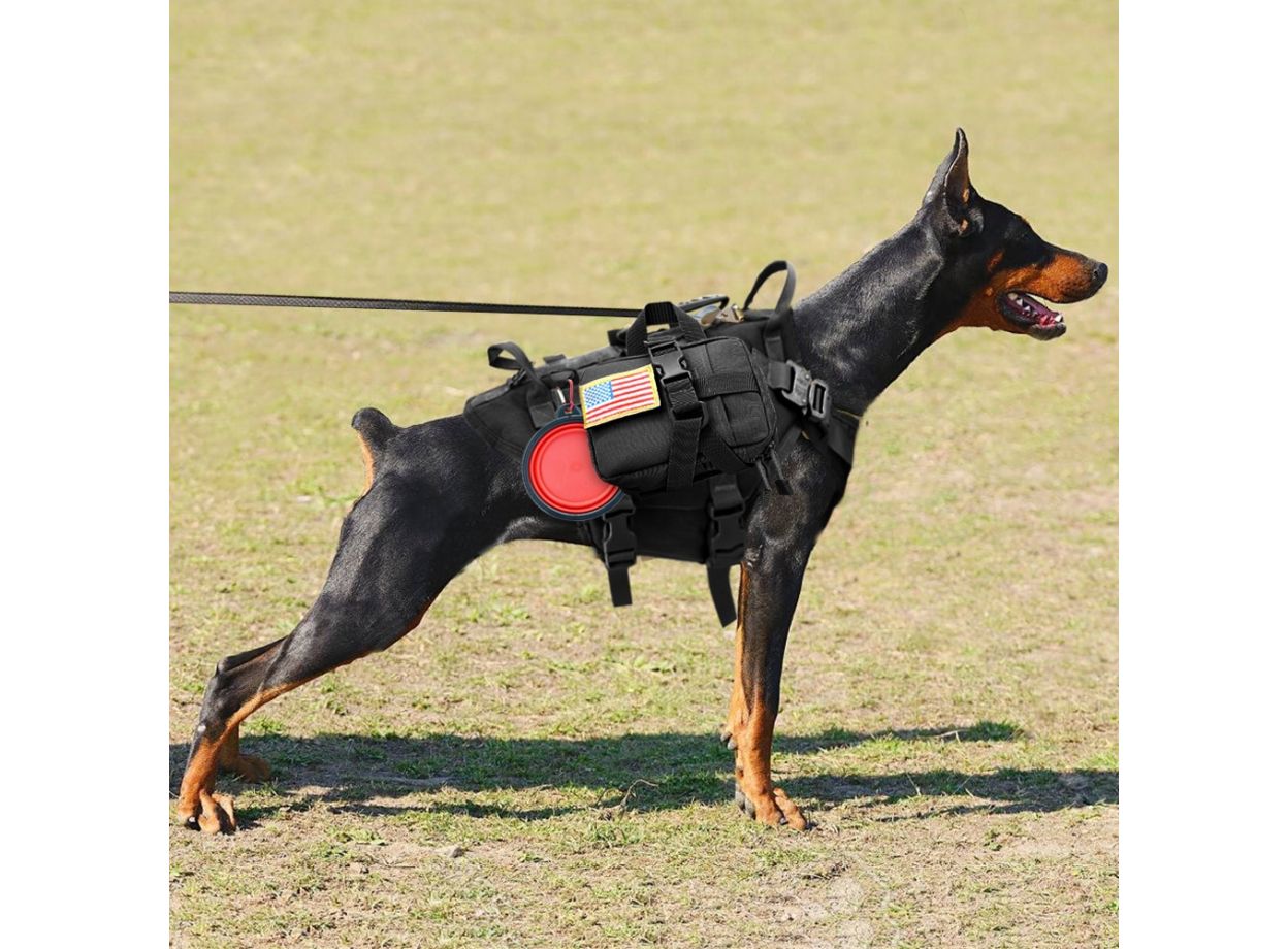 Durable Nylon Dog Harness Tactical Military K9 Working Dog Vest No Pull