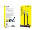 BUDI 2M PD 20W USB TYPE-C TO LIGHTING IPHONE BLACK ALUMINIUM SHELL BRAIDED CABLE BUDI 2M PD 20W USB TYPE-C TO LIGHTING IPHONE BLACK ALUMINIUM SHELL BRAIDED CABLE