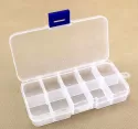 10 COMPARTMENTS POUCH STORAGE BOX TRANSPARENT FISHING LURE SQUARE FISHING BOX