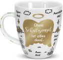 SHEEPWORLD 46507 TASSE OHNE SCHUTZENGEL IST ALLES DOOF, ENGEL, PORZELLAN, 45 CL, GOLDFARBEN, GESCHENK KOMMUNION CUP, PORCELAIN SHEEPWORLD 46507 TASSE OHNE SCHUTZENGEL IST ALLES DOOF, ENGEL, PORZELLAN, 45 CL, GOLDFARBEN, GESCHENK KOMMUNION CUP, PORCELAIN