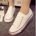 WOMEN CANVAS SNEAKERS LOVERS COMFORTABLE SHOES VULCANIZE FLATS CASUAL MAN SAUSSURE LACE-UP LADIES TRAINERS