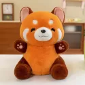 CUTE CARTOON SMALL RACCOON PLUSH TOY SITTING BROWN SOFT SOOTHING ANIMAL DOLL TO GIVE CHILDREN BIRTHDAY CHRISTMAS GIFTS