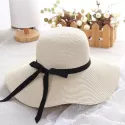 WOMEN’S BIG WIDE BRIM STRAW BEACH HAT – FOLDABLE UV PROTECTION PANAMA HAT