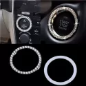 CRYSTAL RHINESTONE CAR START BUTTON RING - DECORATIVE DIAMOND BLING IGNITION COVER