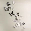 3D CRYSTAL BUTTERFLY WALL STICKERS - DECORATIVE MIRROR-EFFECT BUTTERFLY ART DECALS