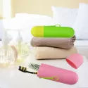 PORTABLE TRAVEL TOOTHBRUSH & TOOTHPASTE HOLDER – 2-IN-1 HYGIENIC STORAGE CASE & RINSE CUP