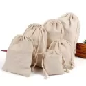 50PK NATURAL LINEN GIFT BAGS – CUSTOM LOGO PRINTABLE JUTE POUCHES FOR JEWELRY & MAKEUP