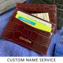 CARD HOLDER MEN COW LEATHER WITH CROCODILE PATTERN WALLET FREE CUSTOM NAME ID CREDIT CARD WALLET CARD HOLDER MEN COW LEATHER WITH CROCODILE PATTERN WALLET FREE CUSTOM NAME ID CREDIT CARD WALLET