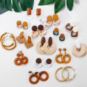 STYLE KOREA HANDMADE WOODEN STRAW WEAVE RATTAN VINE BRAID DROP EARRINGS NEW FASHION STYLE KOREA HANDMADE WOODEN STRAW WEAVE RATTAN VINE BRAID DROP EARRINGS NEW FASHION