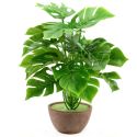 LEAVES ARTIFICIAL SILK PALM MONSTERA LEAVES PLANT FOR HAWAII LUAU PARTY DECORATIONS LEAVES ARTIFICIAL SILK PALM MONSTERA LEAVES PLANT FOR HAWAII LUAU PARTY DECORATIONS