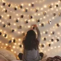 PHOTO CLIP STRING LIGHTS LED USB OUTDOOR BATTERY OPERATED GARLAND WITH CLOTHESPINS FOR HOME DECORATION