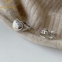 PREVENT ALLERGY 925 STERLING SILVER RINGS VINTAGE SIMPLE LOVE CHAIN FINGER JEWELRY PREVENT ALLERGY 925 STERLING SILVER RINGS VINTAGE SIMPLE LOVE CHAIN FINGER JEWELRY